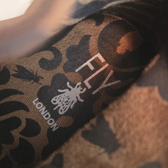 Fly London Hota Brown Suede High Heeled Ankle Boots - Picture 5 of 7